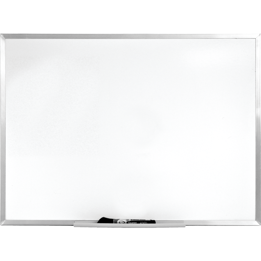 Flash Furniture 24 x 36 in. Bristol Wall Mount White Board with Included Dry Erase Marker 4 Magnets & Eraser for Home School or Business in Black