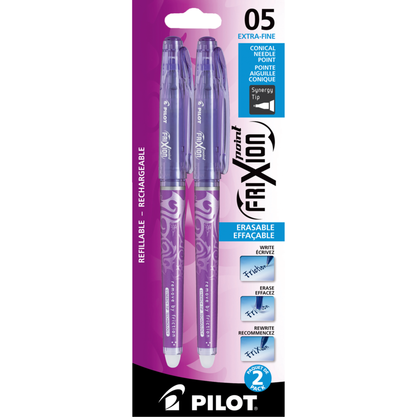 Refill for Pilot FriXion Erasable, FriXion Ball, FriXion Clicker and FriXion  LX Gel Ink Pens, Fine Tip, Blue Ink, 3/Pack - Reliable Paper