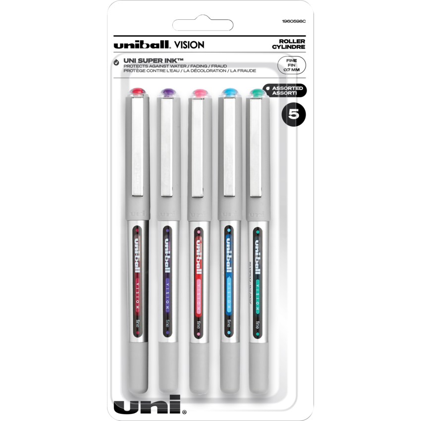 Pilot Precise V5 Rolling Ball Pens Extra Fine Point 0.5 mm Assorted Barrels  Assorted Ink Colors Pack Of 5 Pens - Office Depot