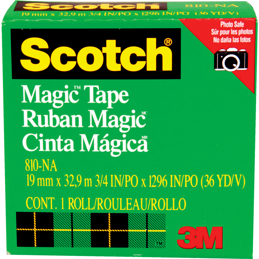 Scotch Tape Magic Tape, 12.7mm Wide x 32.9m, 1 Roll with Dispenser :  : Office Products